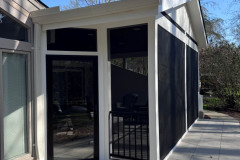 Westbury Tuscany black aluminum rail system and Super Screen screening.