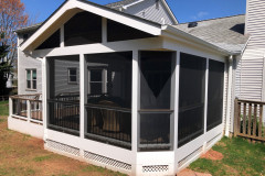 Screen Porch & Deck in Wolf Amberwood and Trex Transcends Railing - Herndon, VA