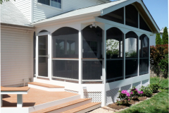 Deck and Screen Porch in Azek Fawn and Trex Transcends Railing - Ashburn, VA