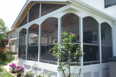 Deck and Screen Porch in Azek Fawn and Trex Transcends Railing - Ashburn, VA