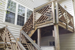 Deck with stairs and lattice skirt with gate - Broadlands, VA