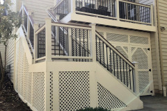 Deck with stairs and lattice skirt with gate - Broadlands, VA