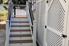 Deck with stairs and lattice skirt with gate - Broadlands, VA