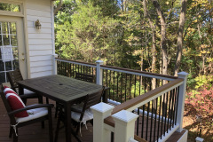 Deck with stairs and lattice skirt with gate - Broadlands, VA