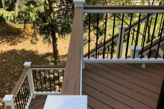 Deck with stairs and lattice skirt with gate - Broadlands, VA