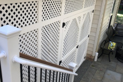 Deck with stairs and lattice skirt with gate - Broadlands, VA