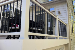 Deck with stairs and lattice skirt with gate - Broadlands, VA