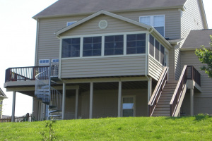 Screen porch with Eze Breeze windows - Leesburg, VA