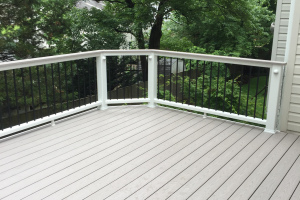 Redeck with Azek Slate Gray and Trex Transcends railing - Fairfax, VA