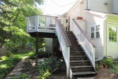 Redeck with Azek Slate Gray and Trex Transcends railing - Fairfax, VA