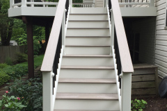 Redeck with Azek Slate Gray and Trex Transcends railing - Fairfax, VA