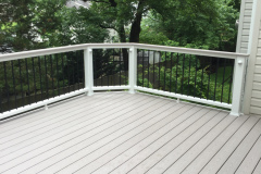 Redeck with Azek Slate Gray and Trex Transcends railing - Fairfax, VA
