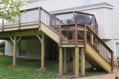 Decking in Wolf Rosewood and black Deckorator balusters in Gainesville, VA