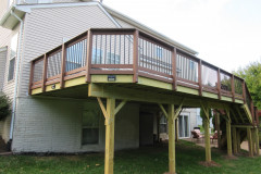 Decking in Wolf Rosewood and black Deckorator balusters in Gainesville, VA