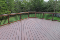 Decking in Wolf Rosewood and black Deckorator balusters in Gainesville, VA