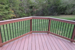 Decking in Wolf Rosewood and black Deckorator balusters in Gainesville, VA