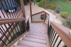Decking in Wolf Rosewood and black Deckorator balusters in Gainesville, VA