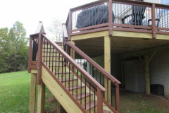 Decking in Wolf Rosewood and black Deckorator balusters in Gainesville, VA