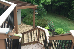 Decking in Wolf Rosewood and black Deckorator balusters in Gainesville, VA