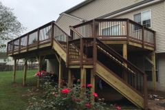 Decking in Wolf Rosewood and black Deckorator balusters in Gainesville, VA