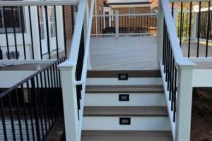 Wolf Amberwood decking with Trex Transcends railing - Dunn Loring, VA