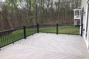 Deck with Black Trex Transcends Railing - Bristow, VA