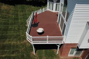 Deck with Trex Transcends Fire Pit Decking - Vienna Virginia