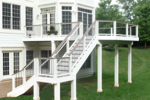 Wolf Amberwood decking, Trex Transcends railing - Woodbridge, VA