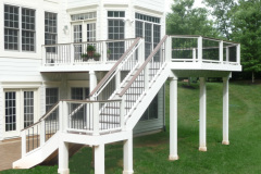 Wolf Amberwood decking, Trex Transcends railing - Woodbridge, VA
