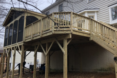 Pressure Treated Pine Screen Porch & Deck - Springfield, VA