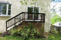 Wolf Silver Teak deck with White Trex Transcends railing - Chantilly, VA