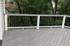 Wolf Silver Teak deck with White Trex Transcends railing - Chantilly, VA