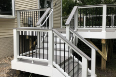 Wolf Silver Teak deck with White Trex Transcends railing - Chantilly, VA