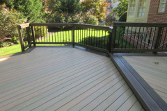 C-Select wood deck with border staining - Alexandria