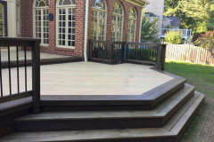 C-Select wood deck with border staining - Alexandria