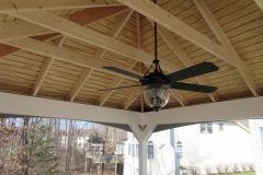 Deck & gazebo with Wolf Harbor Grey decking and Trex Transcends railing - Centreville, VA