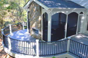 Screen porch with deck wrap around - McLean, VA