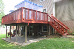 Pressure Treated C-Select deck with Trex Transcends railing. - Fairfax, VA