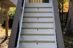 Pressure Treated C-Select deck with Trex Transcends railing. - Fairfax, VA
