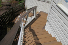 Deck with Wolf Amberwood and Black Walnut border and Trex Transcends railing - Herndon, VA