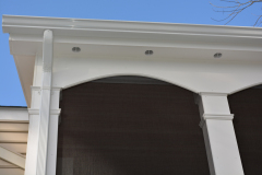 Screen porch in Wolf Rosewood decking. Trex Transcends railing - Alexandria, VA