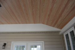 Screen porch in Wolf Rosewood decking. Trex Transcends railing - Alexandria, VA