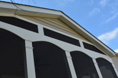 Screen porch in Wolf Rosewood decking. Trex Transcends railing - Alexandria, VA