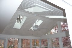 Screen porch with Eze Breeze windows and wood stairs - Annandale, VA