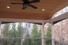 Deck & Screen Porch in Wolf Rosewood decking Trex Transcends railing - Gainesville, VA