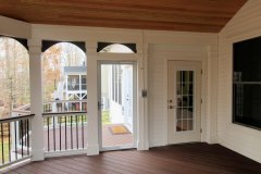 Deck & Screen Porch in Wolf Rosewood decking Trex Transcends railing - Gainesville, VA