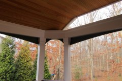 Deck & Screen Porch in Wolf Rosewood decking Trex Transcends railing - Gainesville, VA