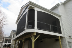 Deck & Screen Porch in Wolf Rosewood decking Trex Transcends railing - Gainesville, VA