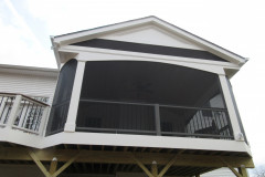 Deck & Screen Porch in Wolf Rosewood decking Trex Transcends railing - Gainesville, VA