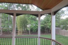 Screen porch and deck in Wolf Amberwood decking and Trex Transcends railing - Alexandria, VA
